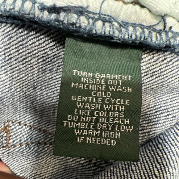 LRL Lauren Ralph Lauren Bootcut Jeans Blue Denim Womens Size 10 - Picture 11 of 13